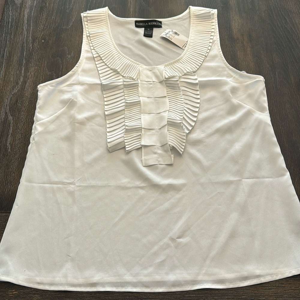 🔴 NWT ISABELLA RODRIGUEZ WHITE BLOUSE SIZE XL - Picture 2 of 5
